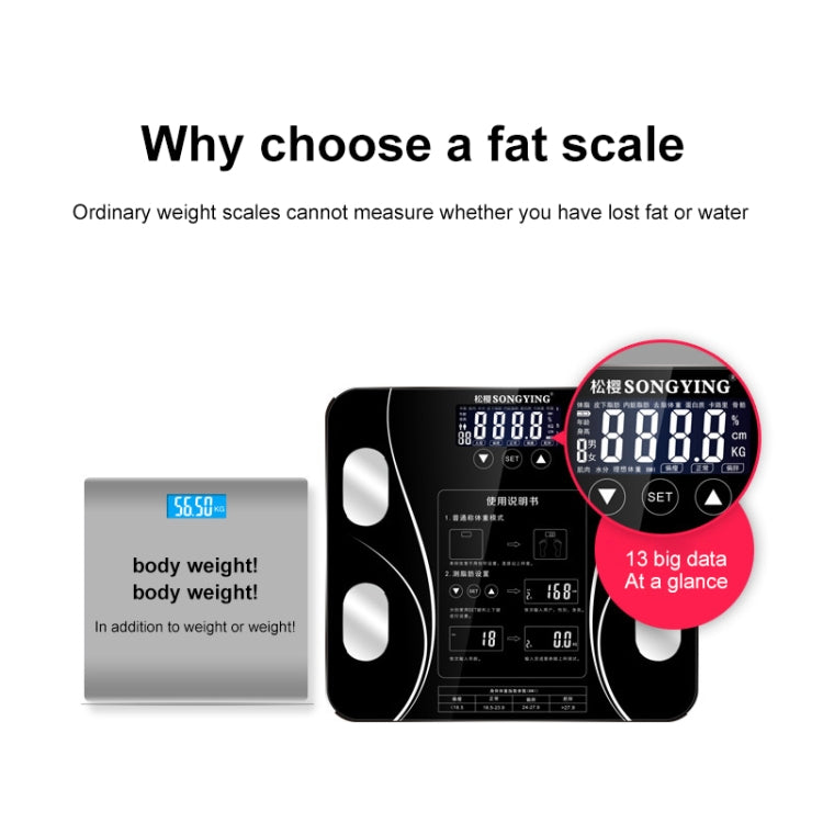 LCD Display Body Electronic Smart Weighing Scales Bathroom Scale Digital Human Weight Scales