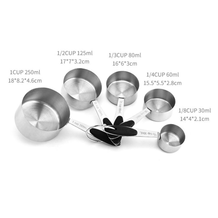 Stainless Steel Measuring Spoon Set Coffee Spoon Baking Kitchen Gadget, Measuring Cup 5 in 1, Measuring Spoon 5 in 1, 5 in 1 Measuring Spoon(Color), 5 in 1 Measuring Cup(Color)