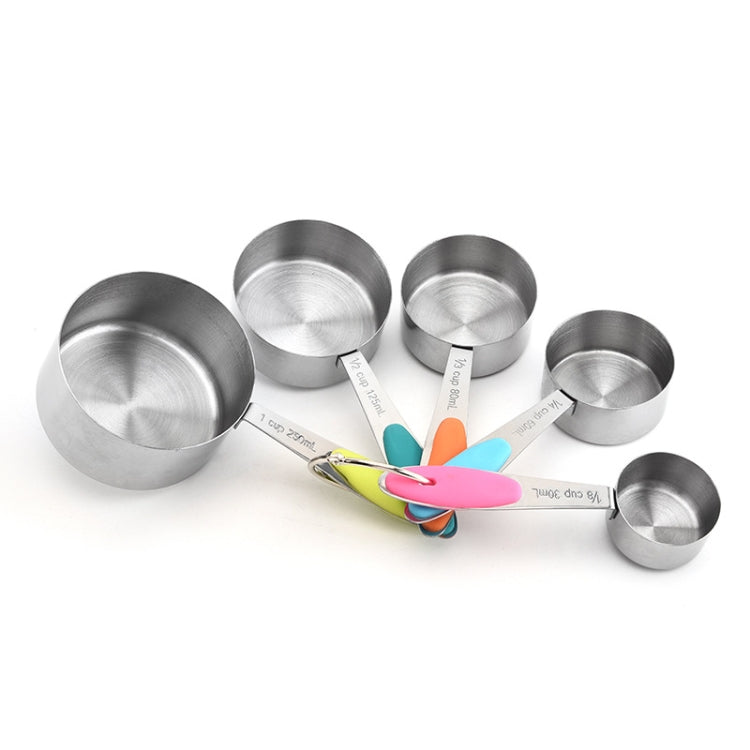 Stainless Steel Measuring Spoon Set Coffee Spoon Baking Kitchen Gadget, Measuring Cup 5 in 1, Measuring Spoon 5 in 1, 5 in 1 Measuring Spoon(Color), 5 in 1 Measuring Cup(Color)