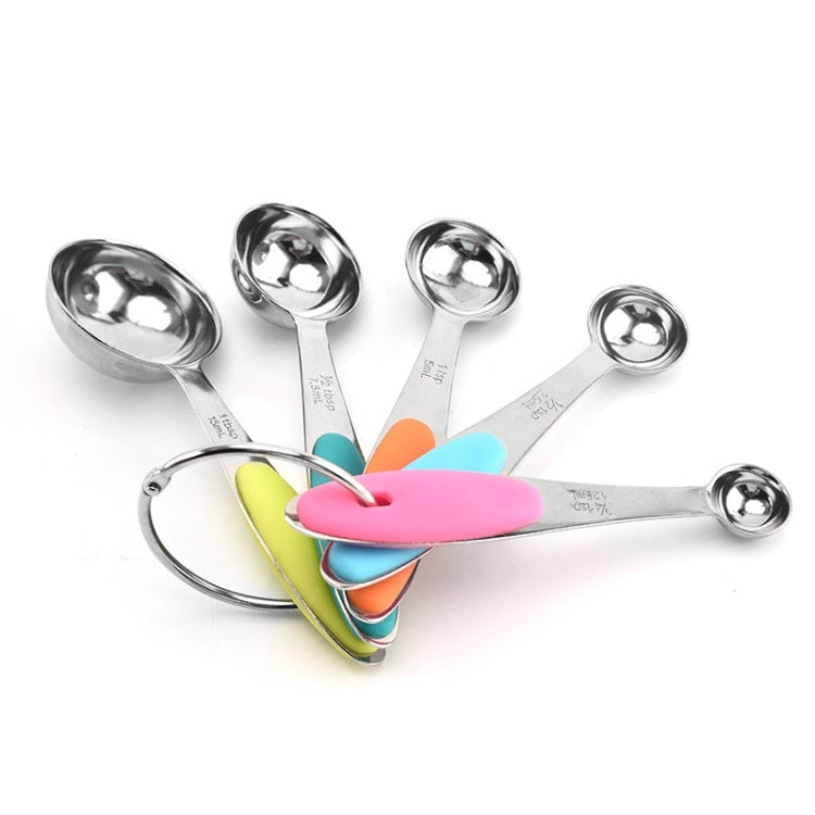 Stainless Steel Measuring Spoon Set Coffee Spoon Baking Kitchen Gadget, Measuring Cup 5 in 1, Measuring Spoon 5 in 1, 5 in 1 Measuring Spoon(Color), 5 in 1 Measuring Cup(Color)