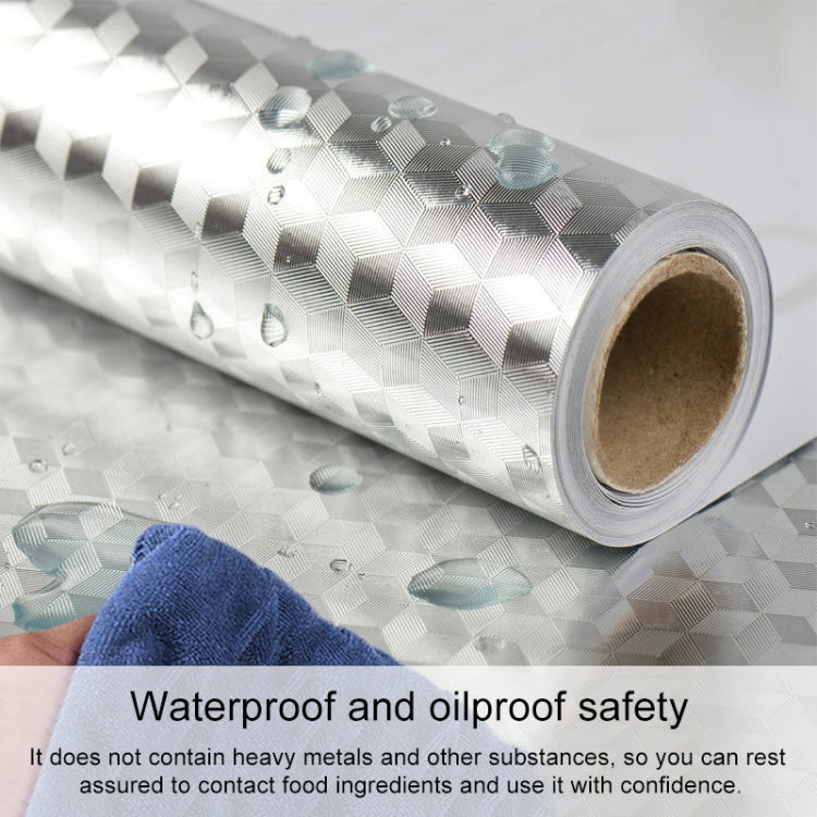 Kitchen Wall Stove Aluminum Foil Oil-proof Stickers Anti-fouling High-temperature Self-adhesive Croppable Wallpaper Wall Sticker