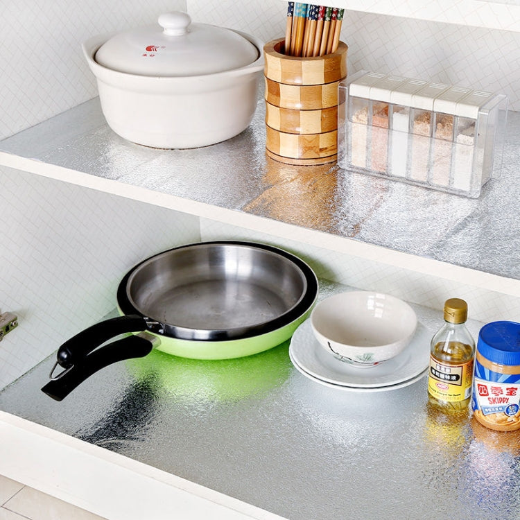 Kitchen Wall Stove Aluminum Foil Oil-proof Stickers Anti-fouling High-temperature Self-adhesive Croppable Wallpaper Wall Sticker