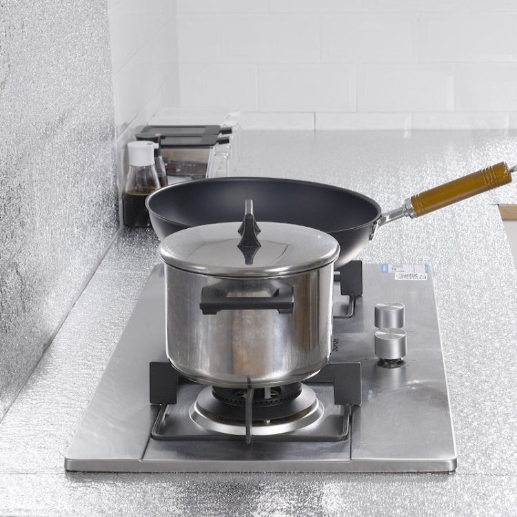 Kitchen Wall Stove Aluminum Foil Oil-proof Stickers Anti-fouling High-temperature Self-adhesive Croppable Wallpaper Wall Sticker
