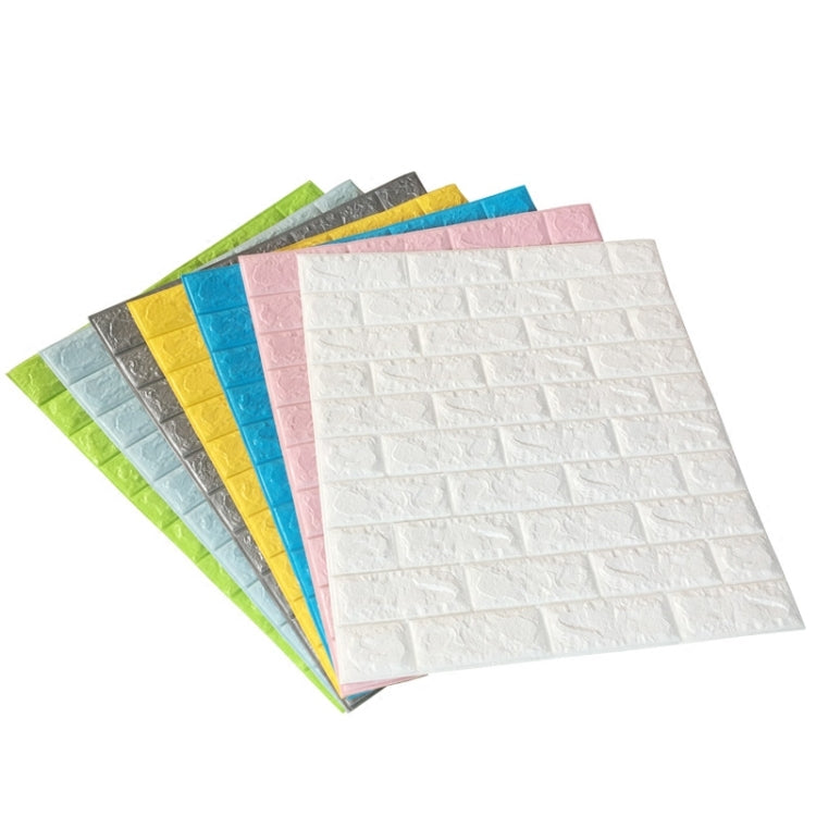 2 PCS Self Adhesive Waterproof TV Background Brick Wallpapers 3D Wall Sticker Living Room Wallpaper Mural Bedroom Decorative Stickers