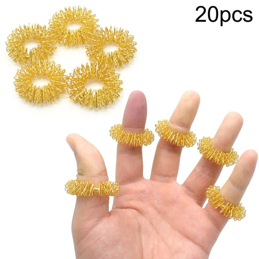 20 PCS Finger Massage Ring Body Massager Relax Hand Massage