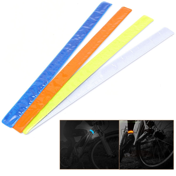 4 PCS Bike Bicycle Cycling Band Arm Leg Pant Reflective Strap Belt Safety Reflector