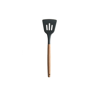 Silicone Wood Handle Spatula Heat-resistant Soup Spoon Non-stick Special Cooking Shovel Kitchen Tools