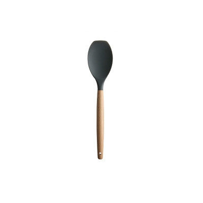 Silicone Wood Handle Spatula Heat-resistant Soup Spoon Non-stick Special Cooking Shovel Kitchen Tools