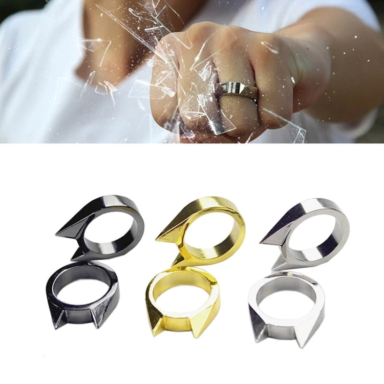 Women Men Safety Survival Ring Tool Self Defence Stainless Steel Finger Defense Ring