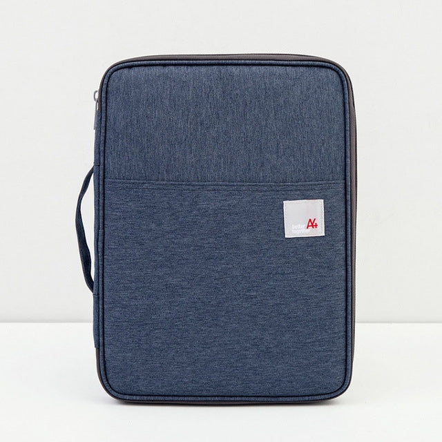 Multi-functional A4 Document Bags Portable Waterproof Oxford Cloth Storage Bag for Notebooks，Size: 33cm*24*3.5cm