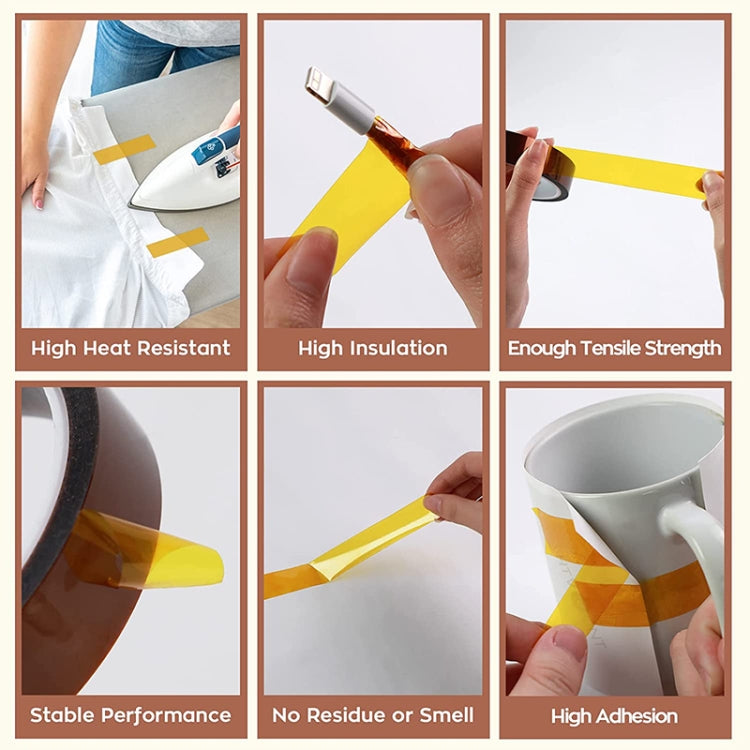 High Temperature Heat Resistant Tape Thermal Insulation Tape Polyimide Adhesive Insulating Adhesive 3D Printing Board Protection Tape