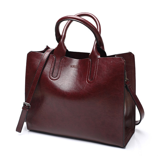 Leather Handbags Big Women Bag Casual Female Bags Trunk Tote Shoulder Bag Ladies Large Bolsos