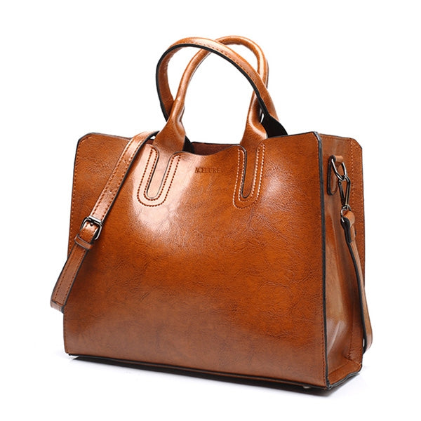 Leather Handbags Big Women Bag Casual Female Bags Trunk Tote Shoulder Bag Ladies Large Bolsos