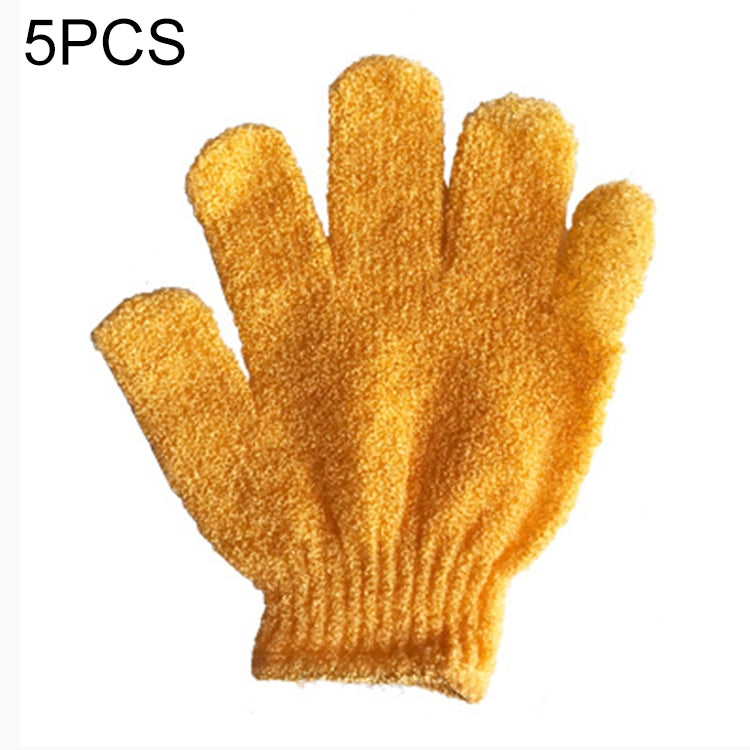 5 PCS Shower Bath Gloves Exfoliating Spa Massage Scrub Body Glove