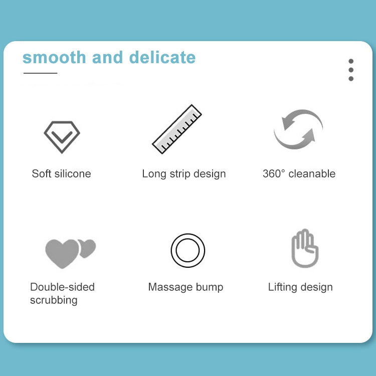 Silicone Massage Pull Strap Bath Brush Powerful Exfoliating Rubbing Bath Artifact