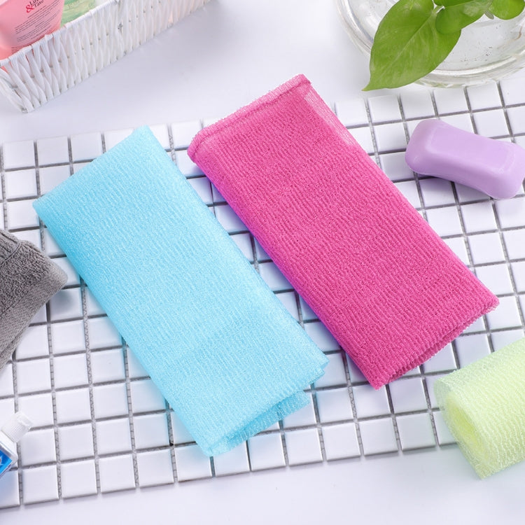 2 PCS Long Nylon Mesh Bath Shower Body Washing Clean Exfoliate Puff Scrubbing Towel Cloth Scrubbers Body Face Wash Cleaning Towel