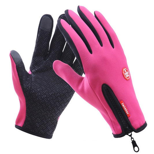 Cycling Gloves Full Finger Neoprene PU Breathable Leather Warm Winter Outdoor Sports Gloves