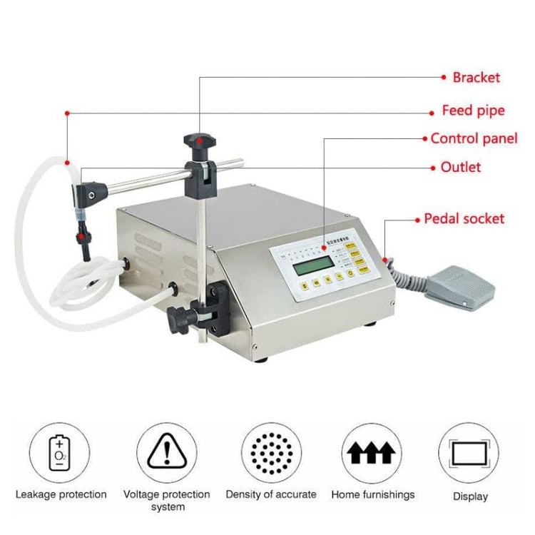 Mini Portable Electric Digital Control Pump Liquid Filling Machine LCD Display Milk Bottles Filler