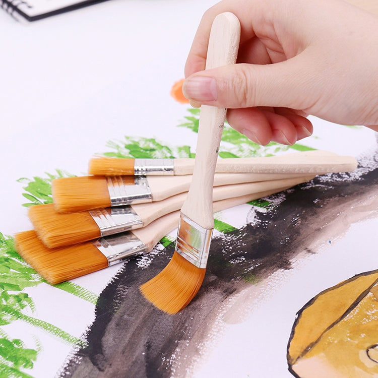 10 PCS Nylon Hair Painting Brush Oil Watercolor Water Powder Paint Brushe