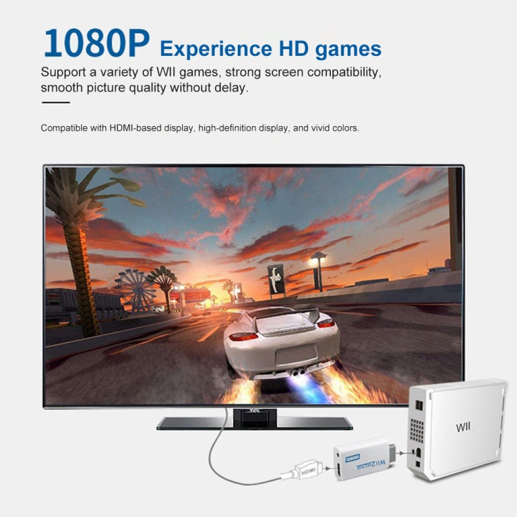 Nintendo  Wii Hassle Free Plug and Play for Wii to HDMI 1080p Converter Adapter Wii2hdmi 3.5mm Audio Box Wii-link