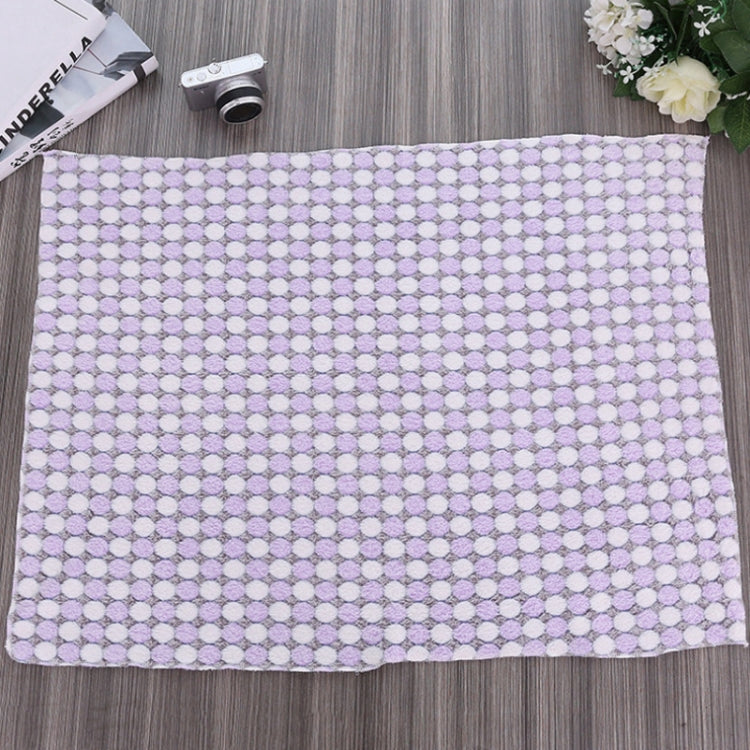Soft Flannel Pet Blanket Dots Printed Breathable Bed Mat Warm Pet Sleeping Cushion Cover for Pet Dog Cat