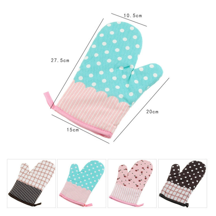 2 PCS Heat Insulation Gloves For Microwave Oven Thickened High Temperature Resistant Anti-scald Kitchen Baking Gloves