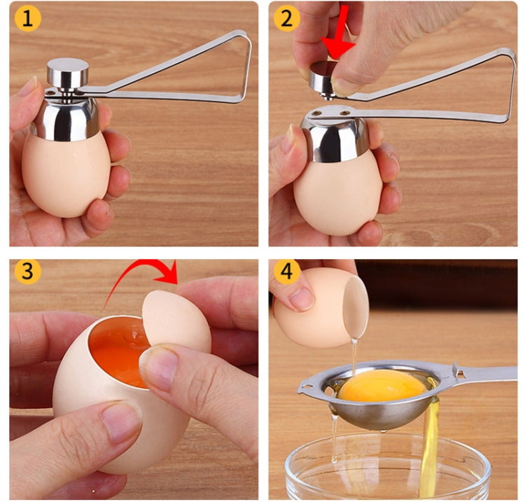 Metal Egg Scissors Egg Topper Cutter Shell Opener Stainless Steel Boiled Raw Egg Creative Kitchen Tools