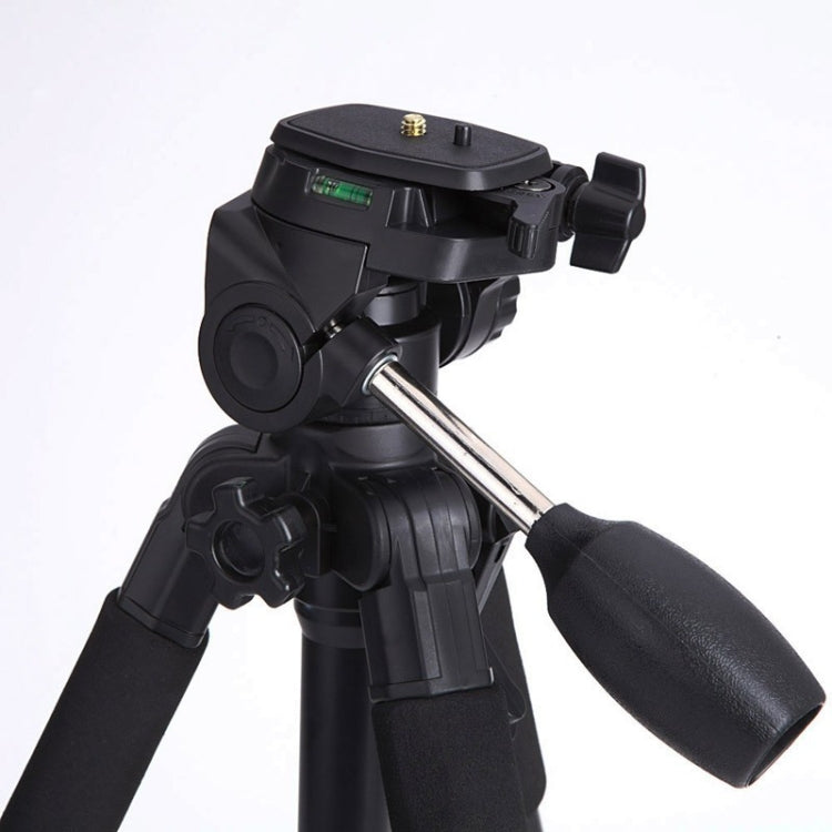 Q111 4-Section Folding Legs Live Broadcast Aluminum Alloy Tripod Mount with Three-dimensional Damping Tripod Heads