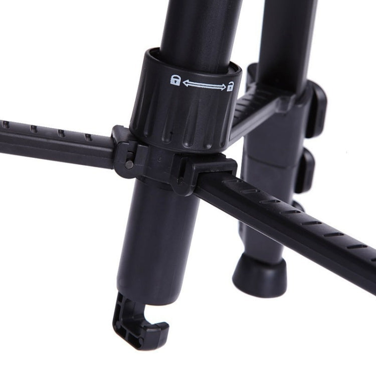 Q111 4-Section Folding Legs Live Broadcast Aluminum Alloy Tripod Mount with Three-dimensional Damping Tripod Heads