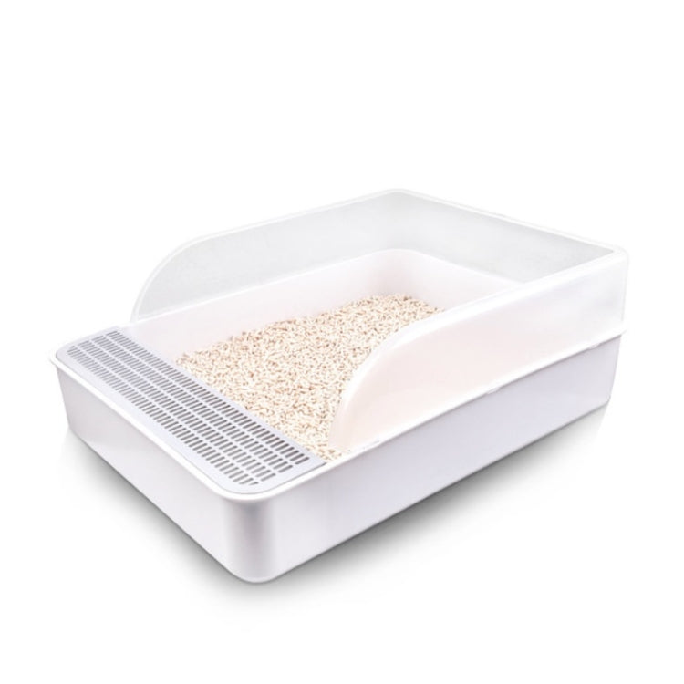 Cat Litter Box Semi-closed Square Feces Basin Pet Toilet