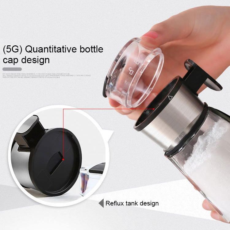 Press Type Salt Control Bottle Kitchen Household Sealed Moisture-Proof Metering Tank Set