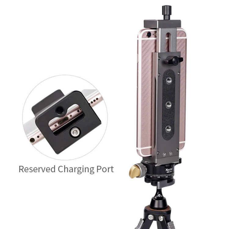 Xiletu Xj15 Live Broadcast Desktop Full Metal Tripod Mount Tablet Pc Phone Clamp With 1/4 Inch Screw Holes & Cold Shoe Base