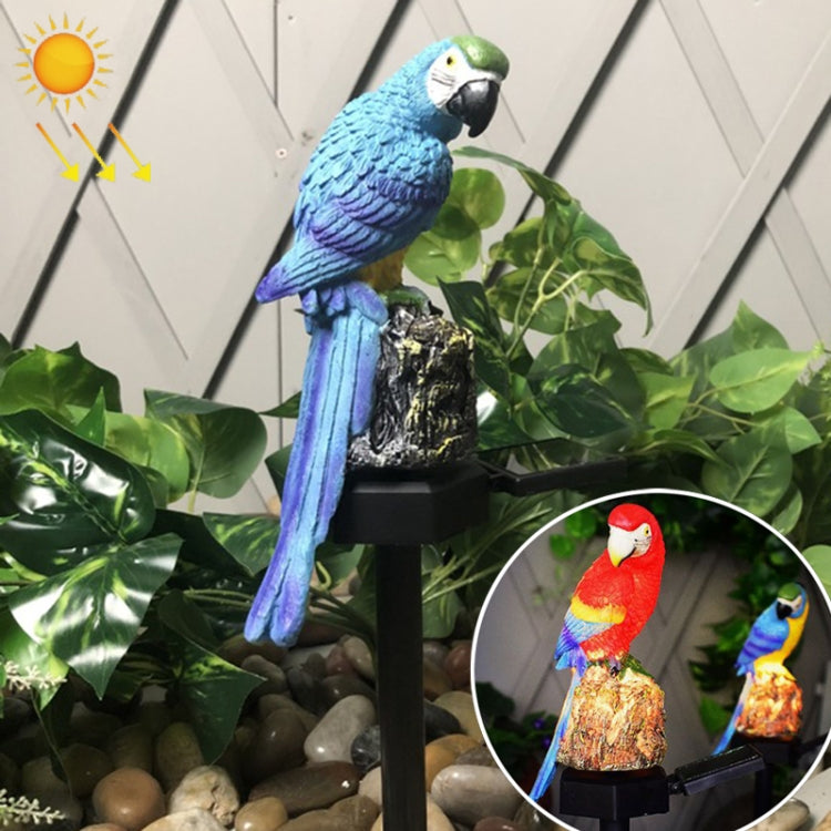 Solar Lawn Lamp Resin Craft Parrot Garden Courtyard Lamp