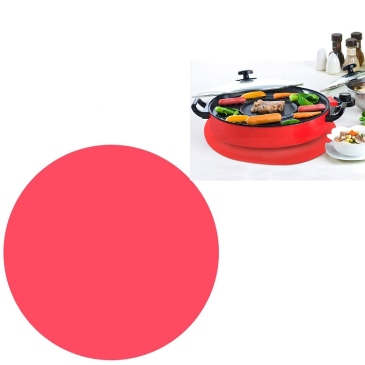 12 Inch Food Grade Silicone Microwave Oven Mat Round Silicone Placemat Non-Slip Insulation Mat