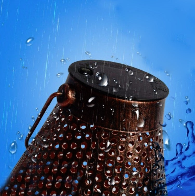 Outdoor Solar Wrought Iron Lantern Garden Decoration Light LED Pendant Lamp