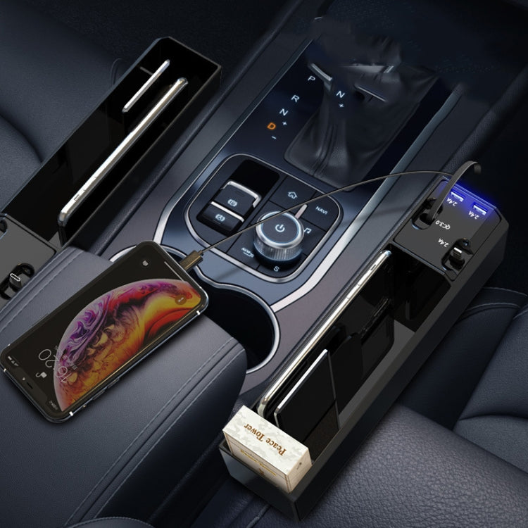 Car Seat Storage Box With Cable Car USB Charger