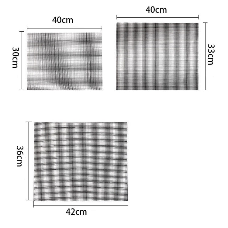 Non-Stick Grid Sheet Teflon Barbecue Mat Grill Grid Mat