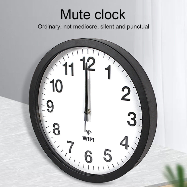 Smart Network Automatic Time Synchronization Wifi Wall Clock Modern Minimalist Silent Living Room Clock