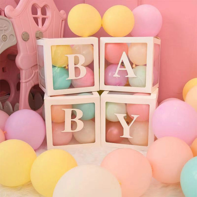 Wedding Birthday Party Decoration Transparent Letter Balloon Box