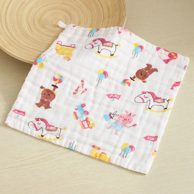 Six-Layer Gauze Cotton Baby Square Handkerchief Saliva Towel Styles Random Delivery