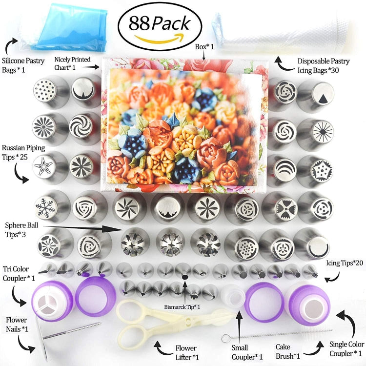 88 in 1  Decorating Mouth Set Cake Baking Jewelry Set