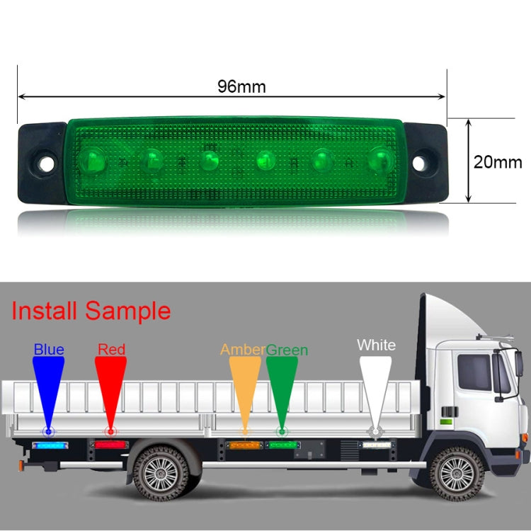 4 PCS 12V 6 SMD Auto Car Bus Truck Wagons External Side Marker Lights LED Trailer Indicator Light Rear Side Lamp