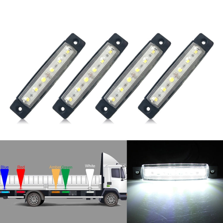 4 PCS 12V 6 SMD Auto Car Bus Truck Wagons External Side Marker Lights LED Trailer Indicator Light Rear Side Lamp