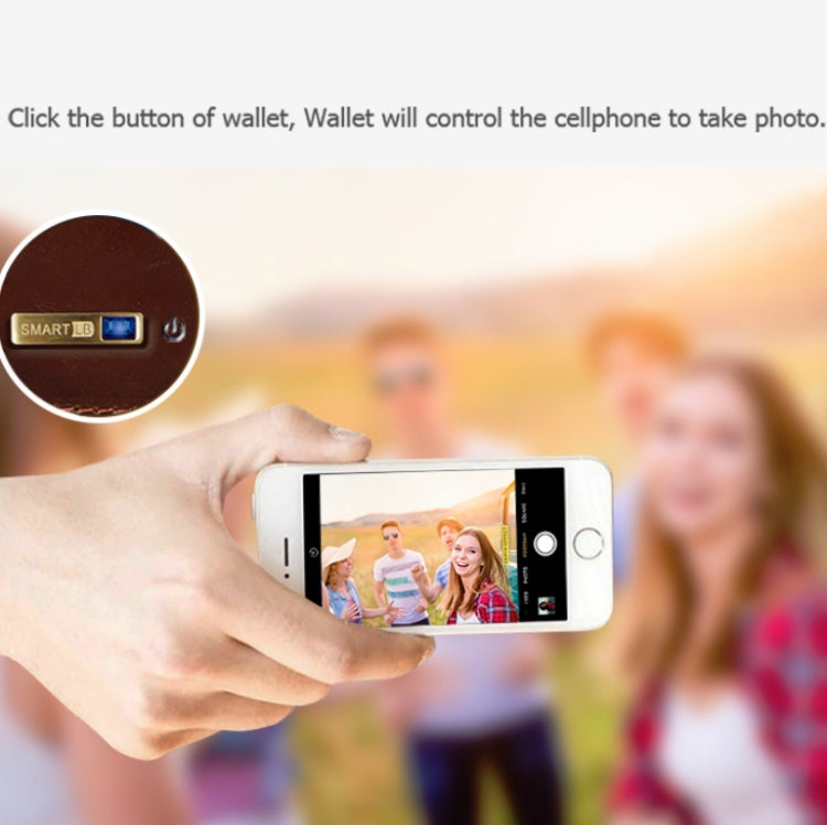 Men Leather Business Wallet Smart Anti-Lost Anti-Theft Wallet