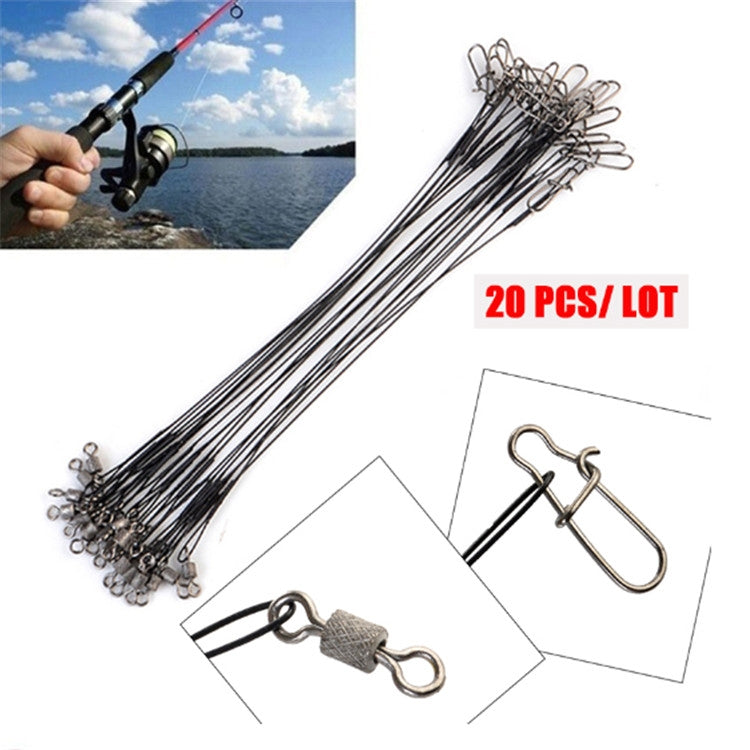 20 PCS Luya Front Wire With Pin Wire Anti-bite Wire