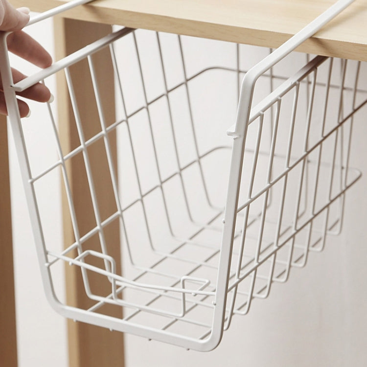 Closet Storage Rack Under The Partition Hanging Basket Storage Basket