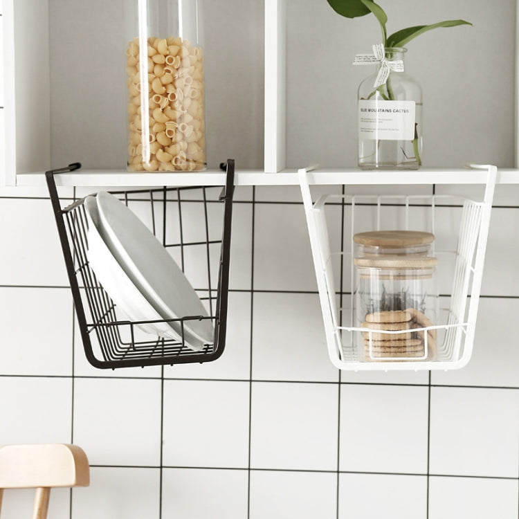 Closet Storage Rack Under The Partition Hanging Basket Storage Basket