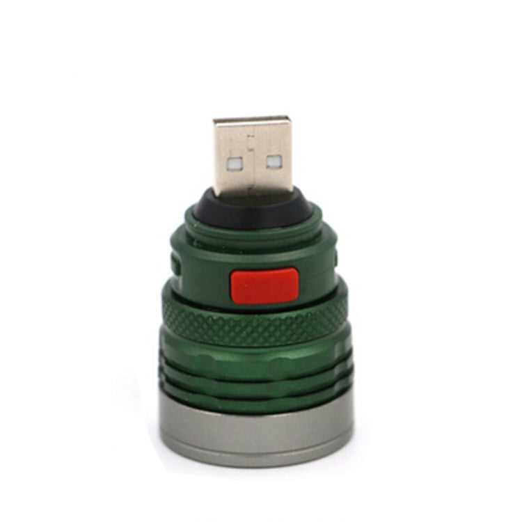 2 PCS LED Lighting  Long Shot USB Head Mini Fill Light Aluminum Light Flashlight Lighting