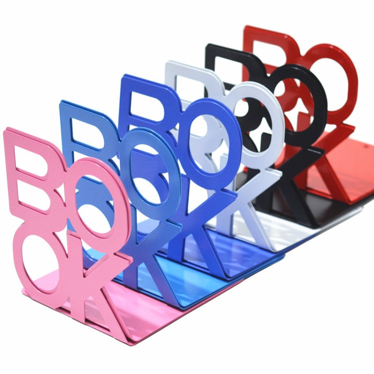 Alphabet Shaped Iron Metal Bookends Support Holder Desk Stands For Books