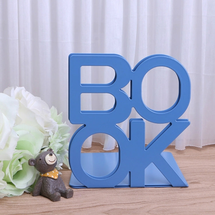 Alphabet Shaped Iron Metal Bookends Support Holder Desk Stands For Books